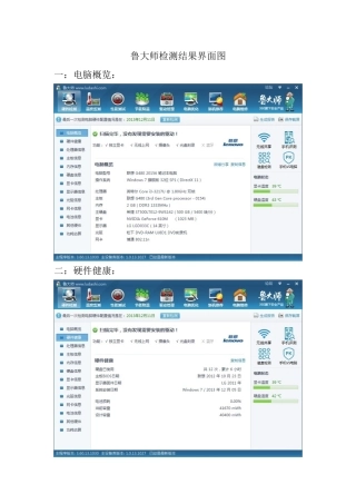 鲁大师检测结果界面图