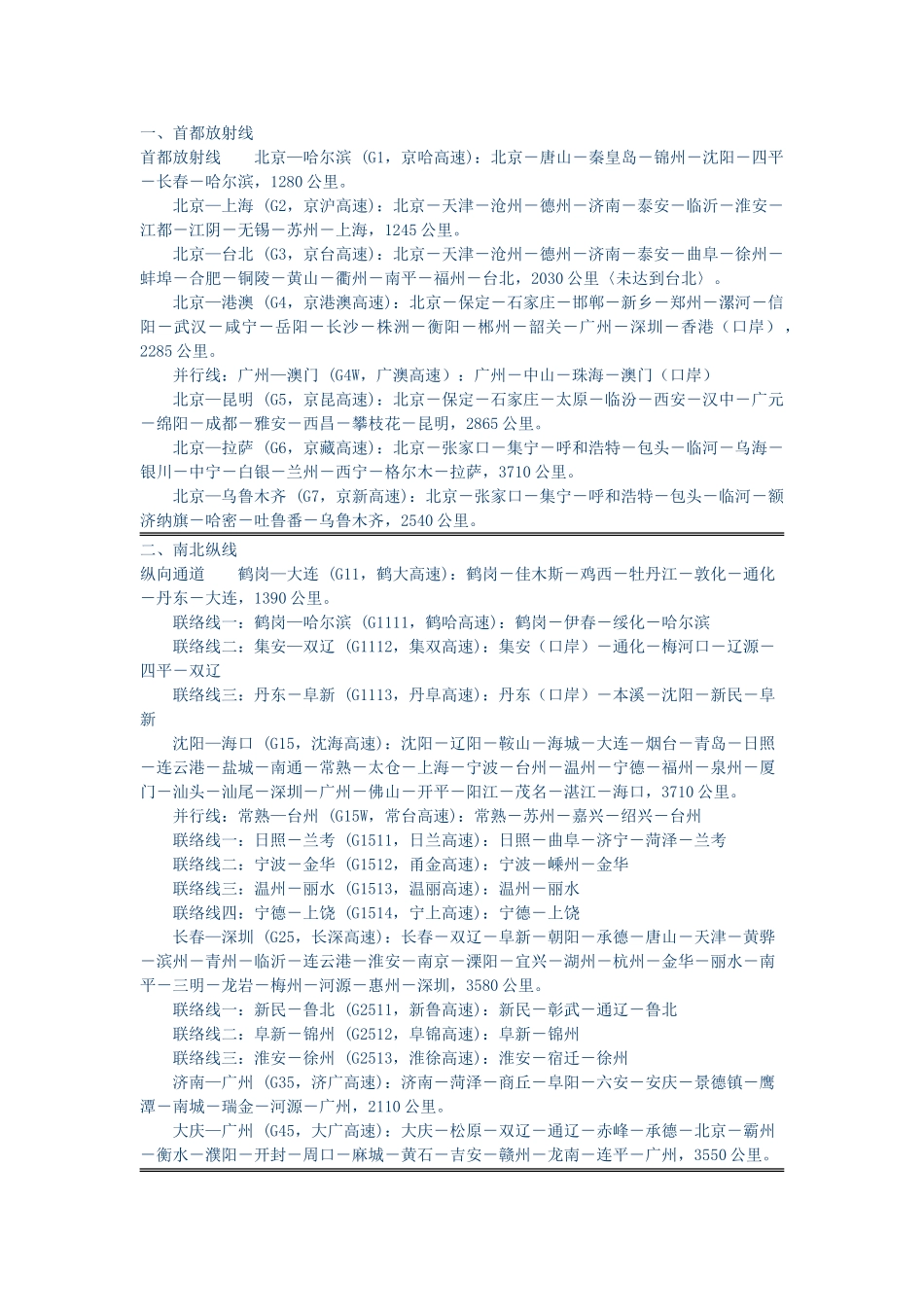 高速公路编号详解_第1页