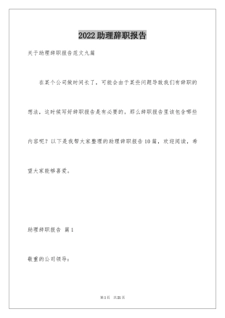 2024助理辞职报告_24
