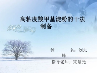 高粘度羧甲基淀粉的干法制备