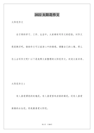 2024太阳花作文_10