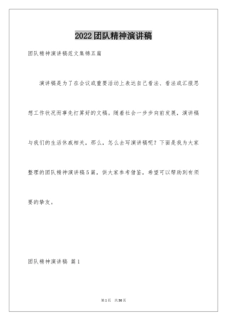 2024团队精神演讲稿_444