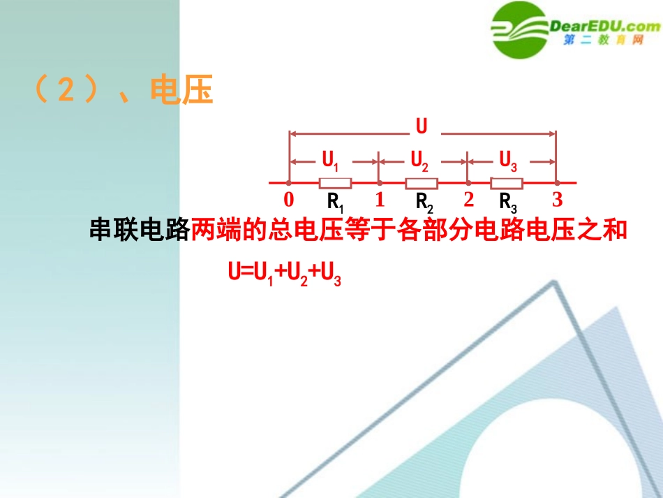 高中物理 2.4 电阻的串联、并联及其应用课件 教科版选修3-1_第3页