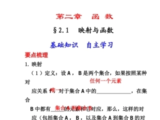 高中数学  映射与函数