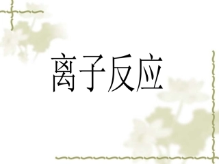 高三离子反应复习 (3)