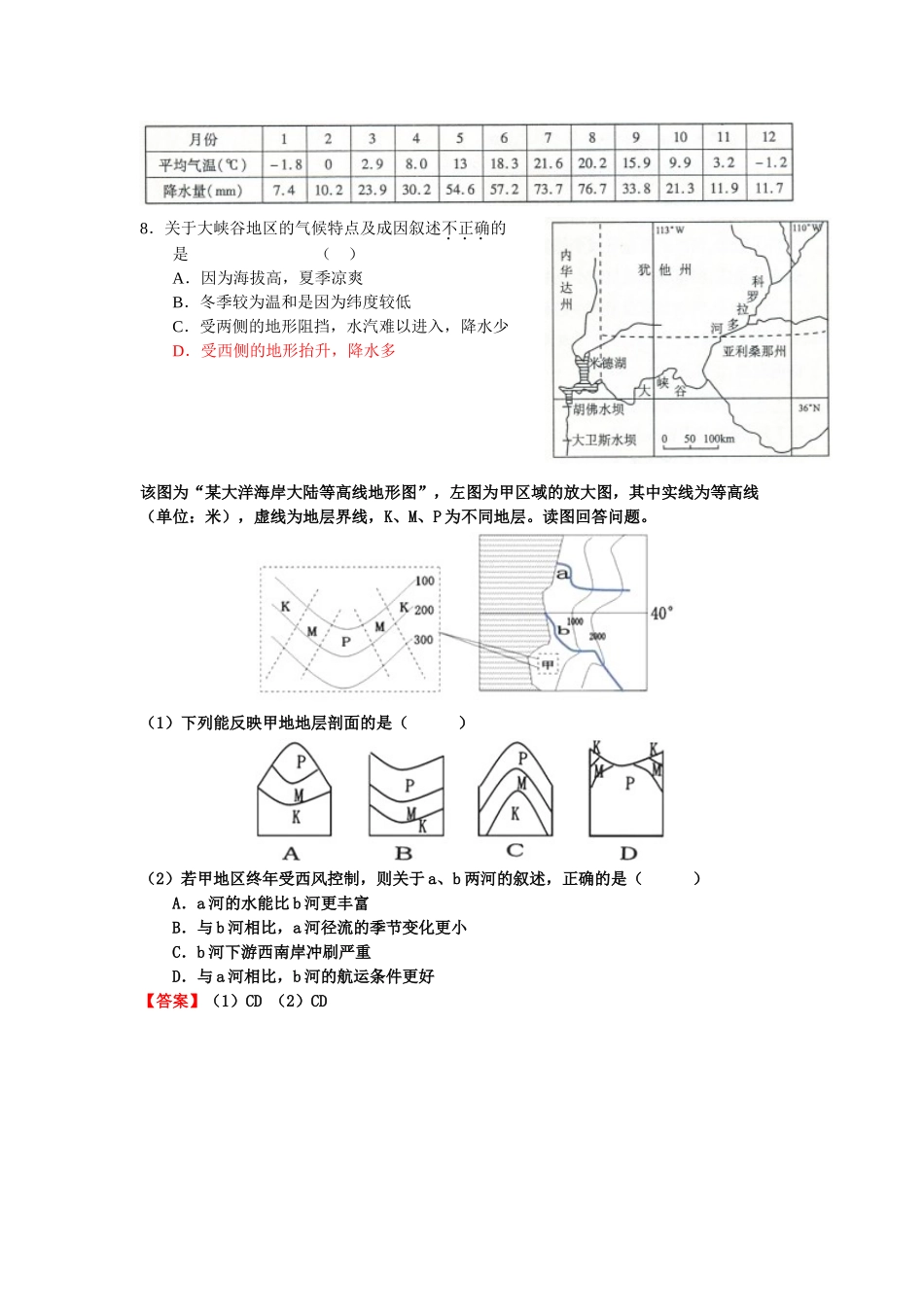 高三第一轮复习测试题(二)_第2页