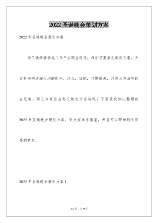 2024圣诞晚会策划方案