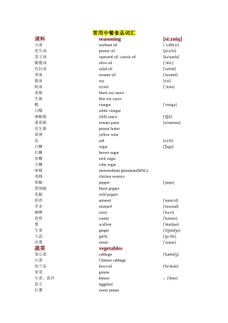 食品英语_中餐相关