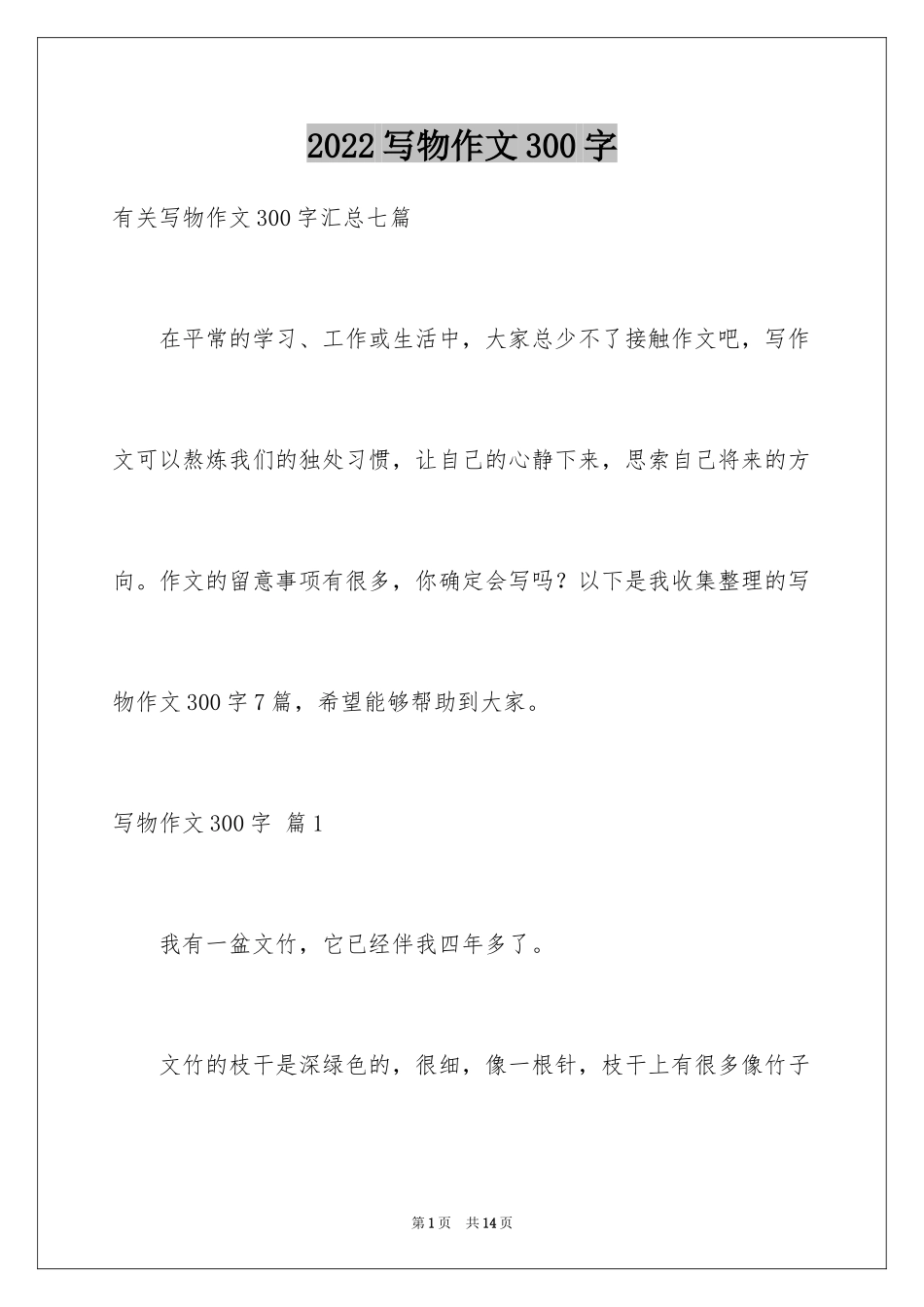 2024写物作文300字_31_第1页