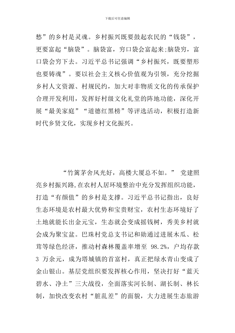2024年让党建之光照亮乡村振兴之路范文_第3页