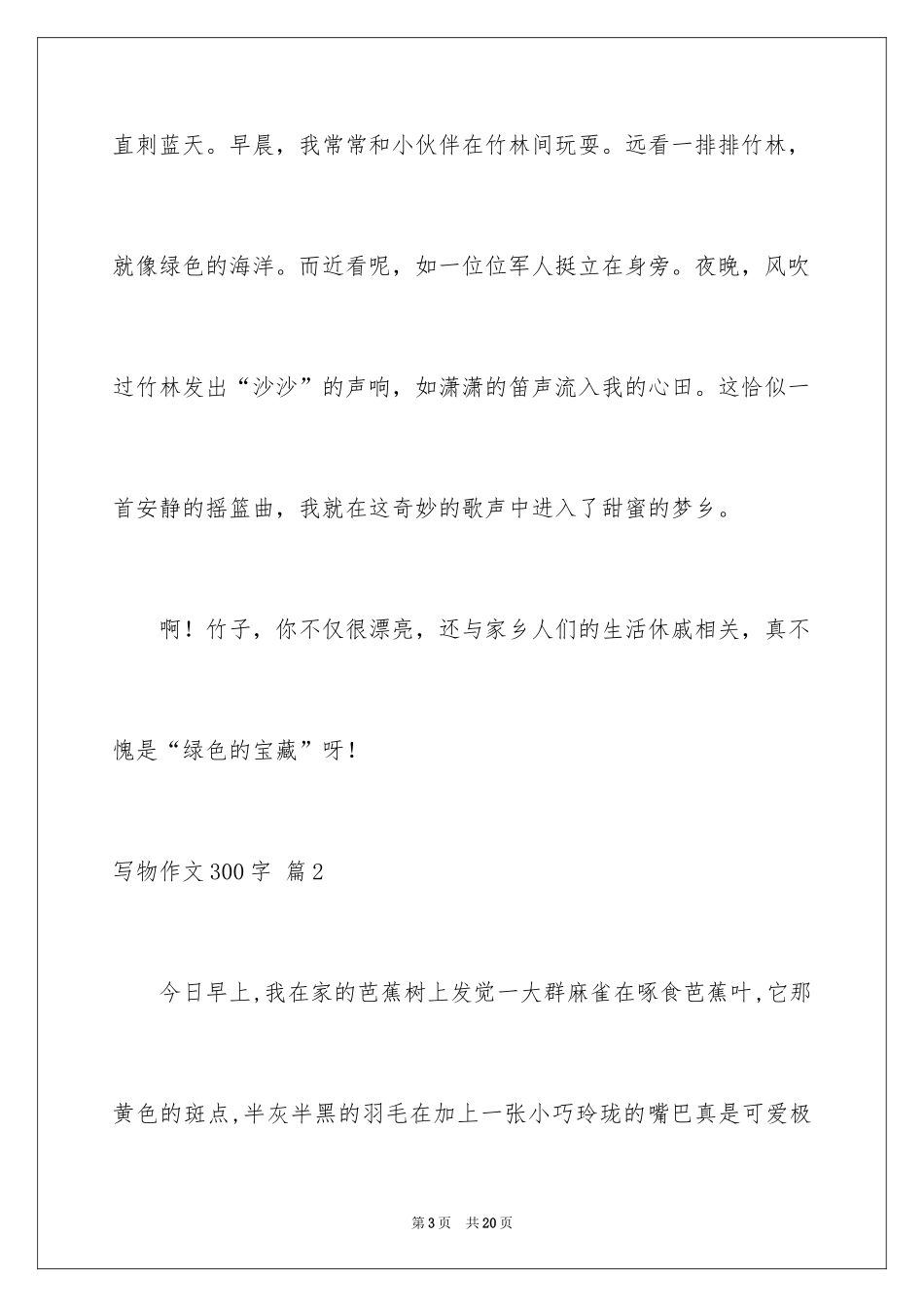 2024写物作文300字_286_第3页