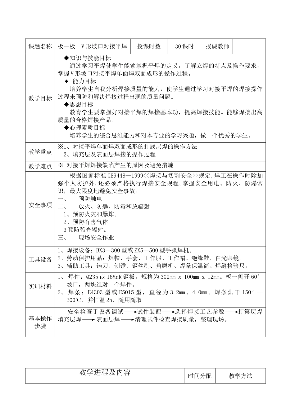 项目四：板—板 V形坡口单面焊双面成形对接平焊_第2页