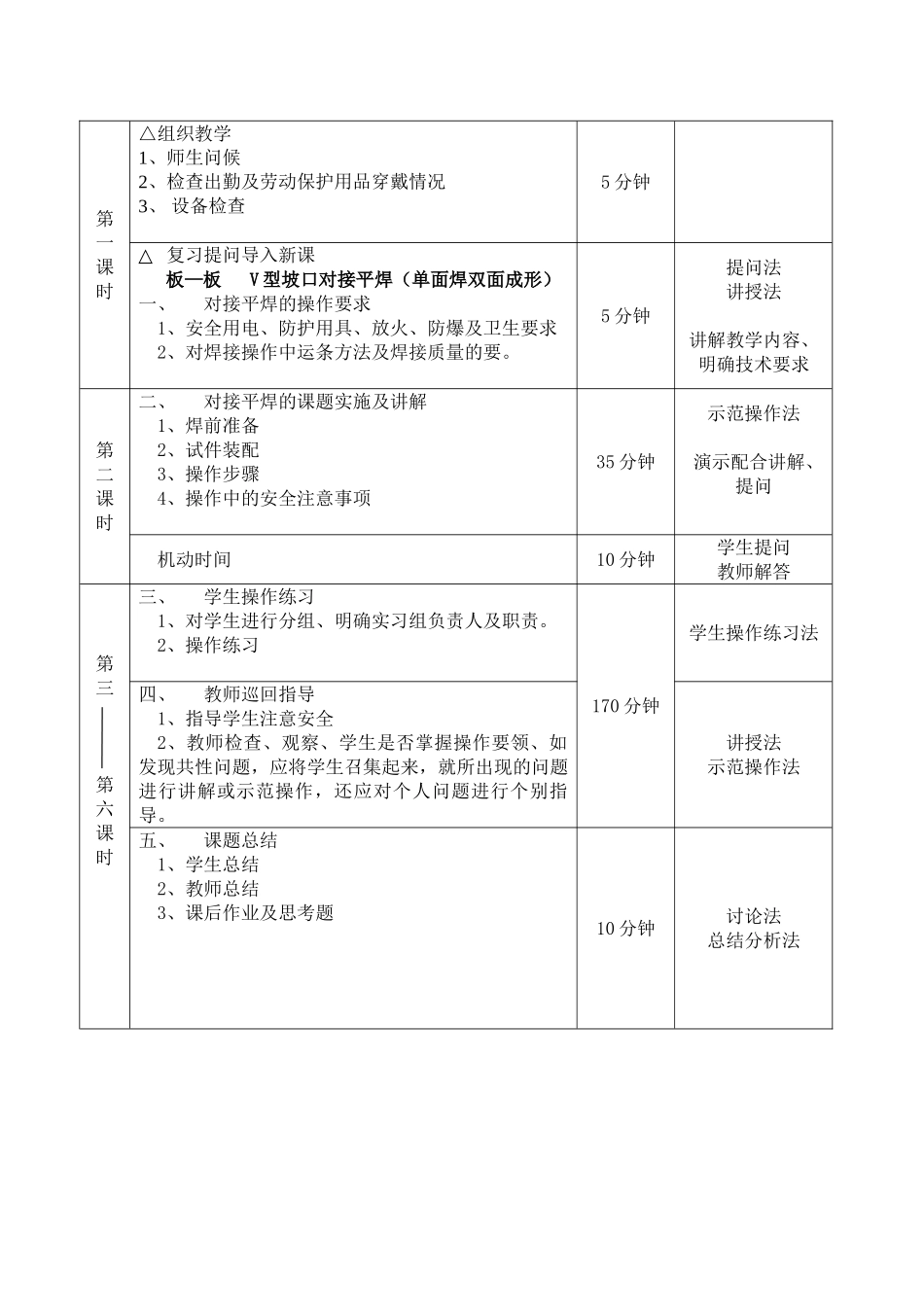 项目四：板—板 V形坡口单面焊双面成形对接平焊_第3页