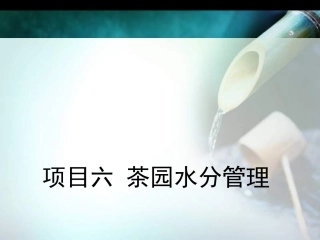 项目六 茶园水分管理