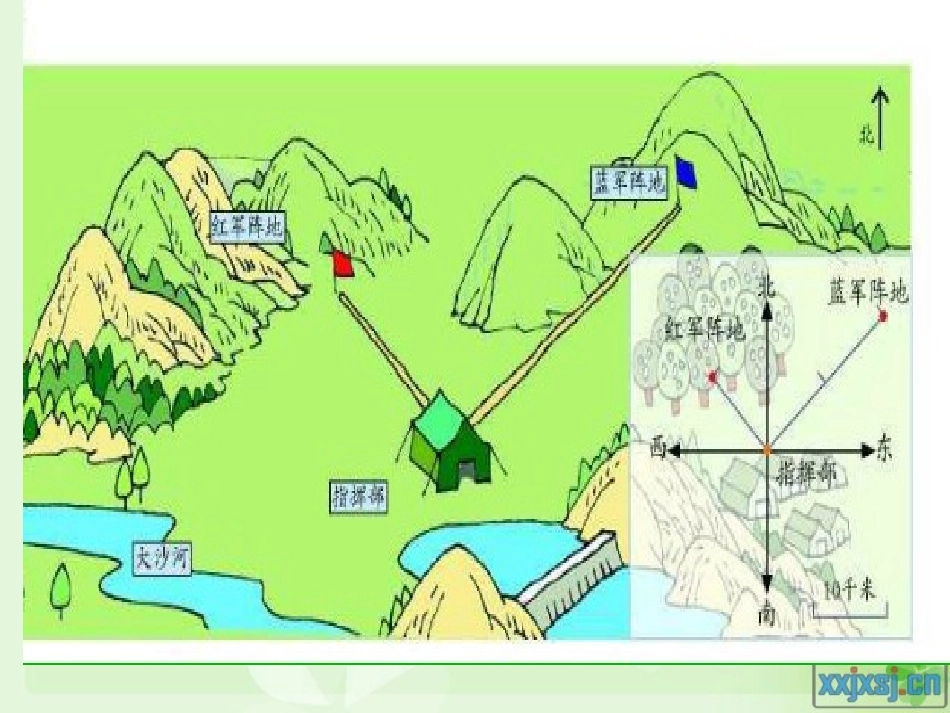 青岛版五年级数学下册根据方向和距离确定物体位置_第2页
