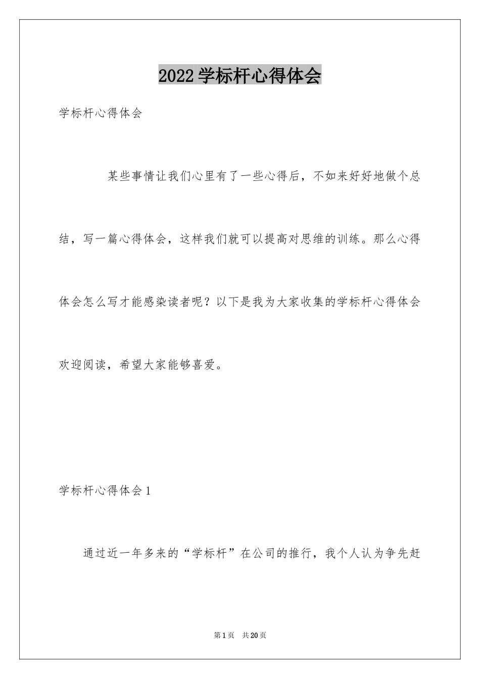 2024学标杆心得体会_第1页
