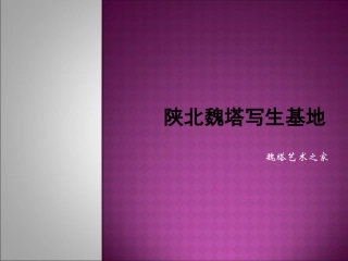 陕北魏塔写生基地宣传册