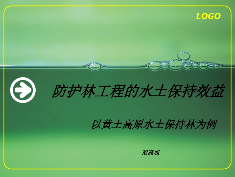 防护林工程的水土保持效益_第1页