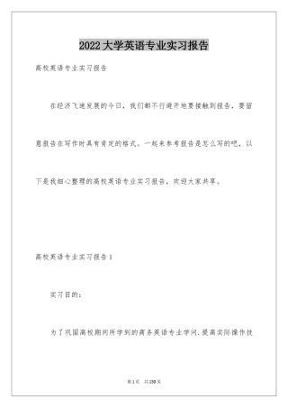 2024大学英语专业实习报告_1