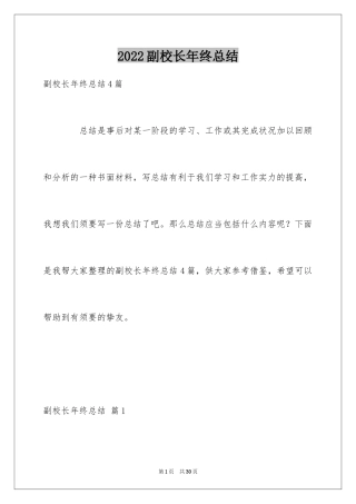 2024副校长年终总结