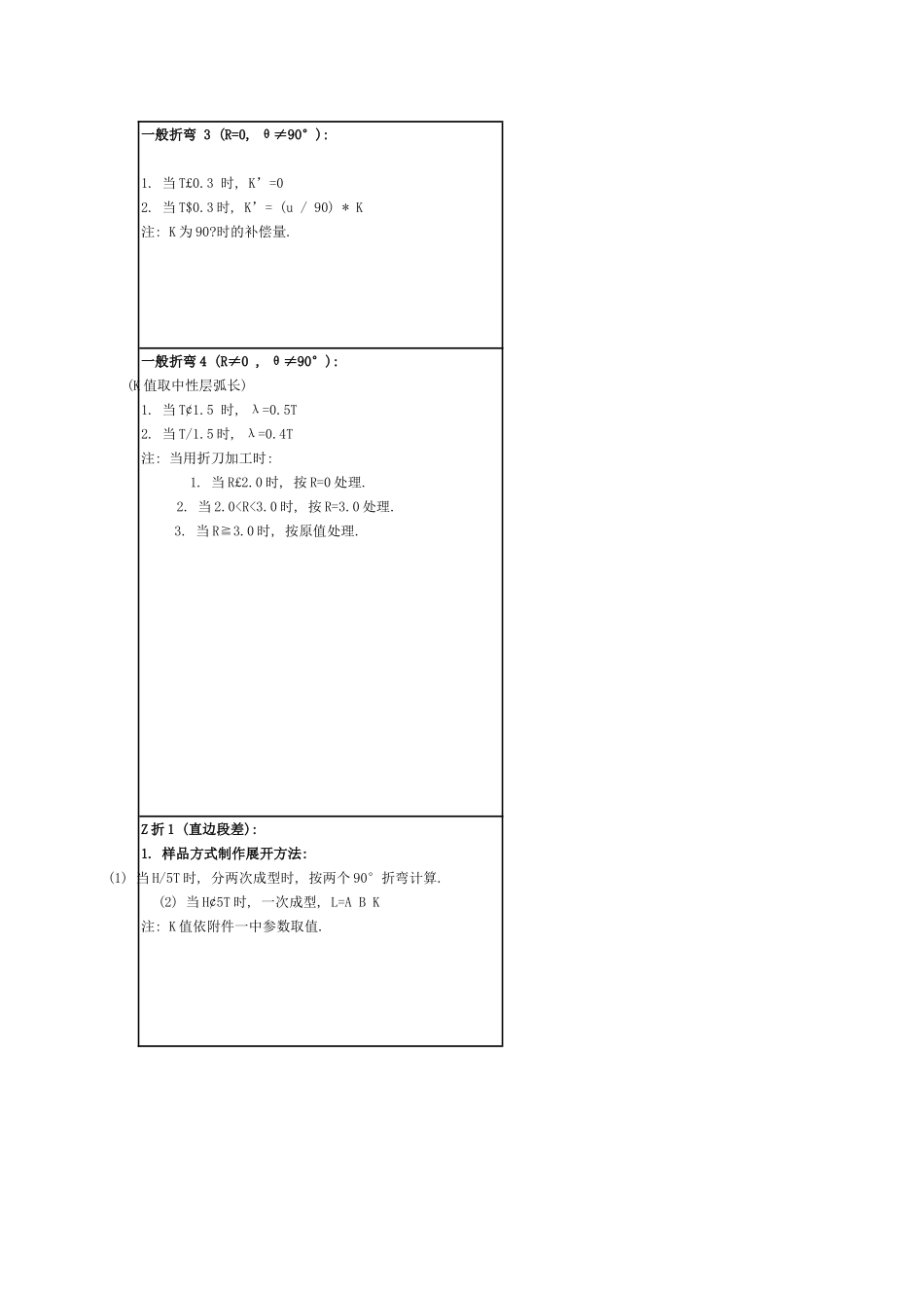 钣金折弯展开计算方法_第2页