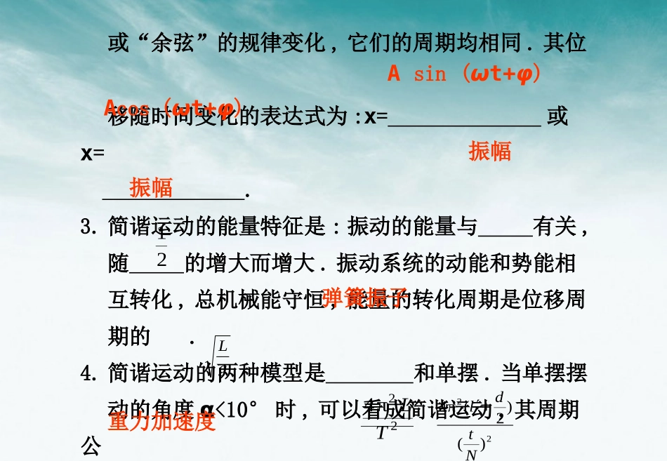 迎战2011高考物理二轮复习 专题10机械振动和机械波课件_第3页