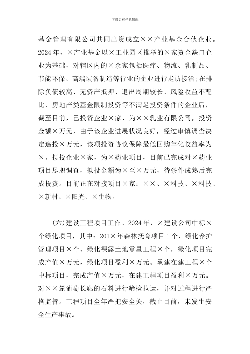 城投公司2024年度工作总结2024年工作计划_第3页