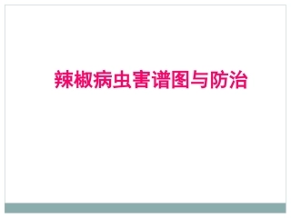 辣椒病虫害图谱与防治