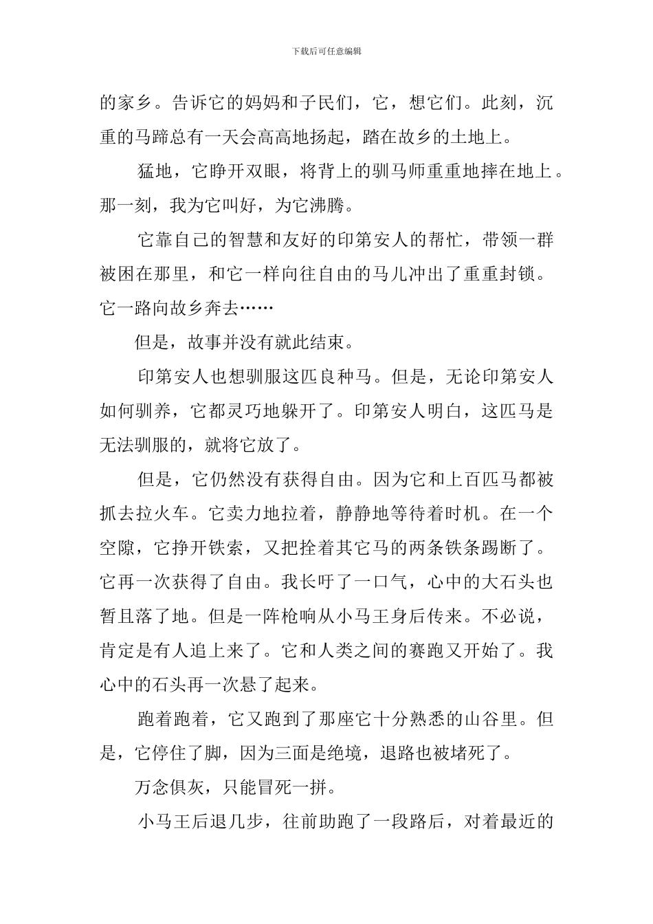 小马王观后感_第2页