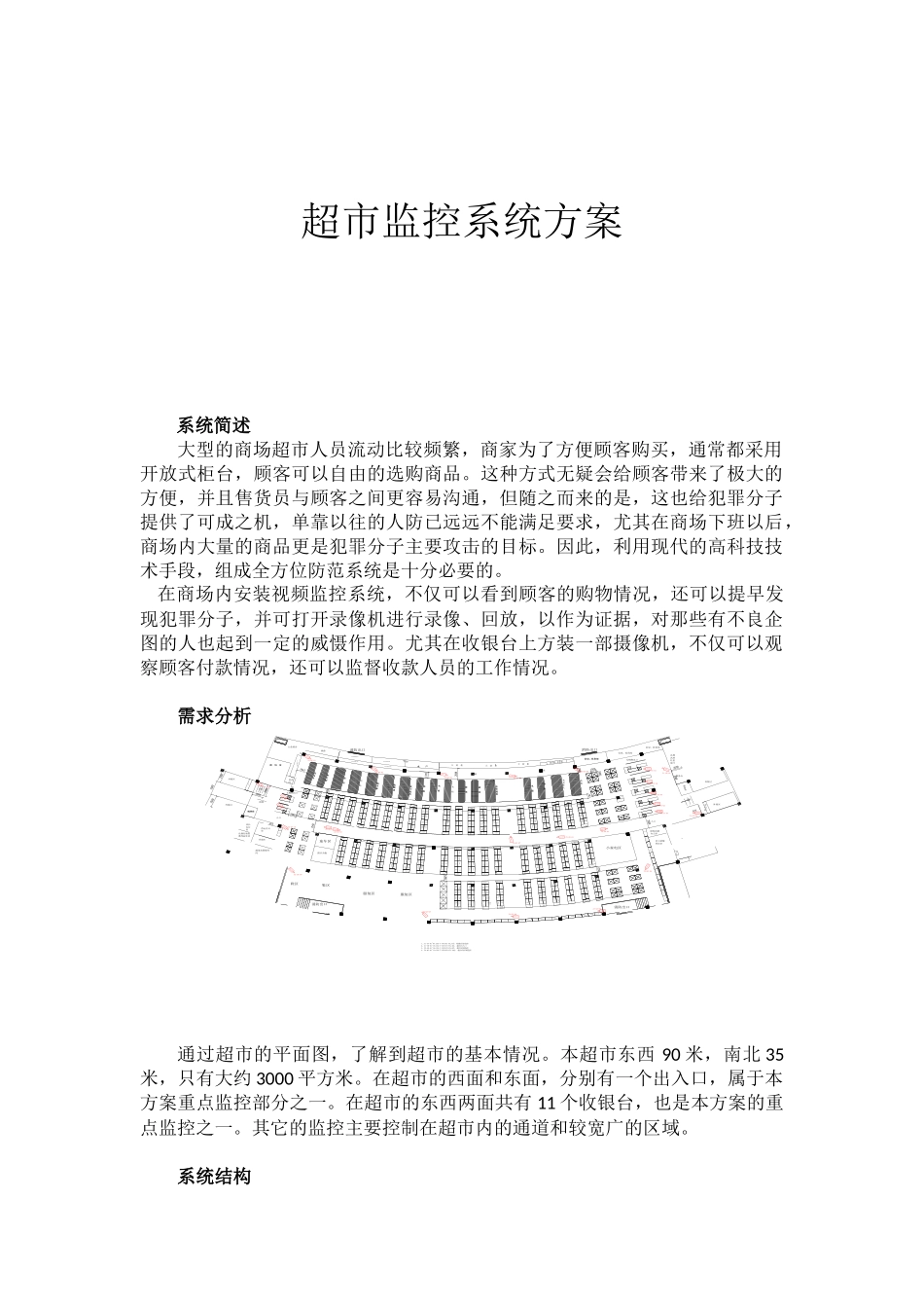 超市监控系统方案_第1页