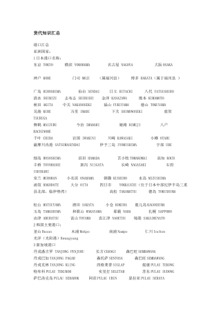 货代知识汇总