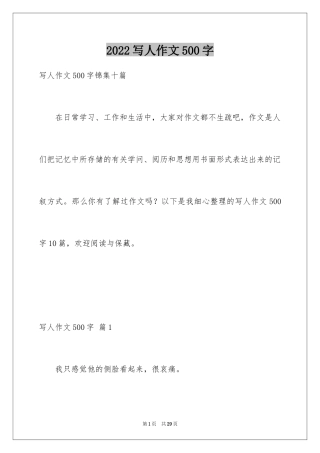 2024写人作文500字_199