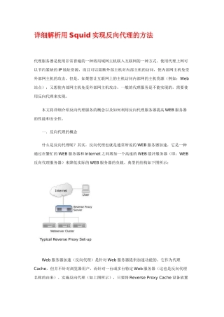 详细解析用Squid实现反向代理的方法