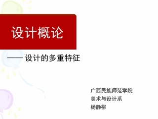 设计的多重特征