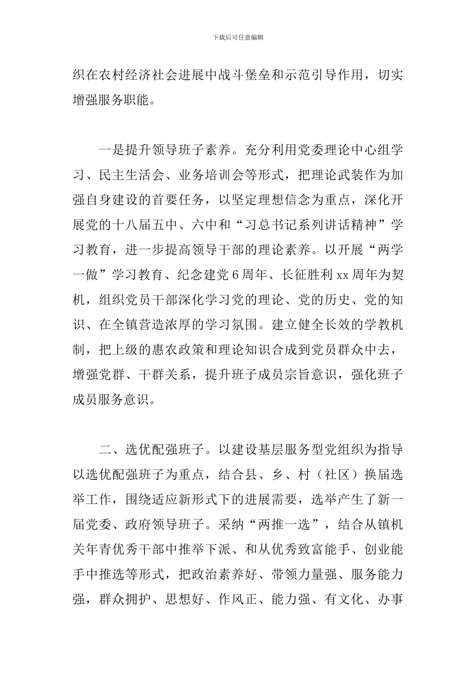 乡镇委员会2024年工作总结和来年工作计划_第2页