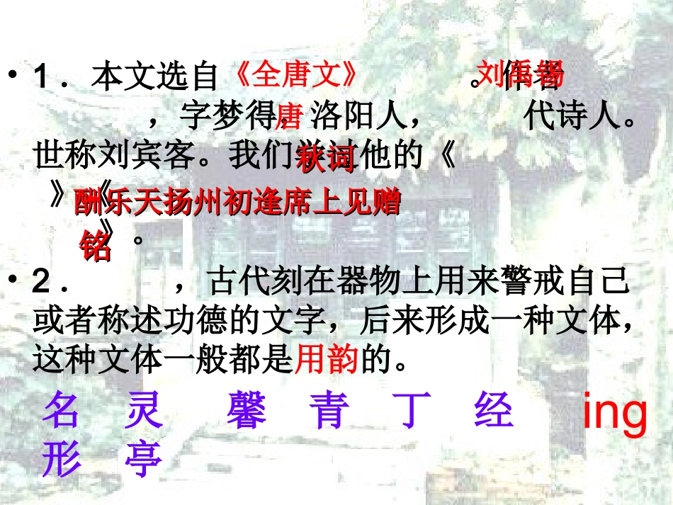 《陋室铭》复习课件_第3页