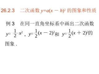 二次函数y=a(x-h)2的图象