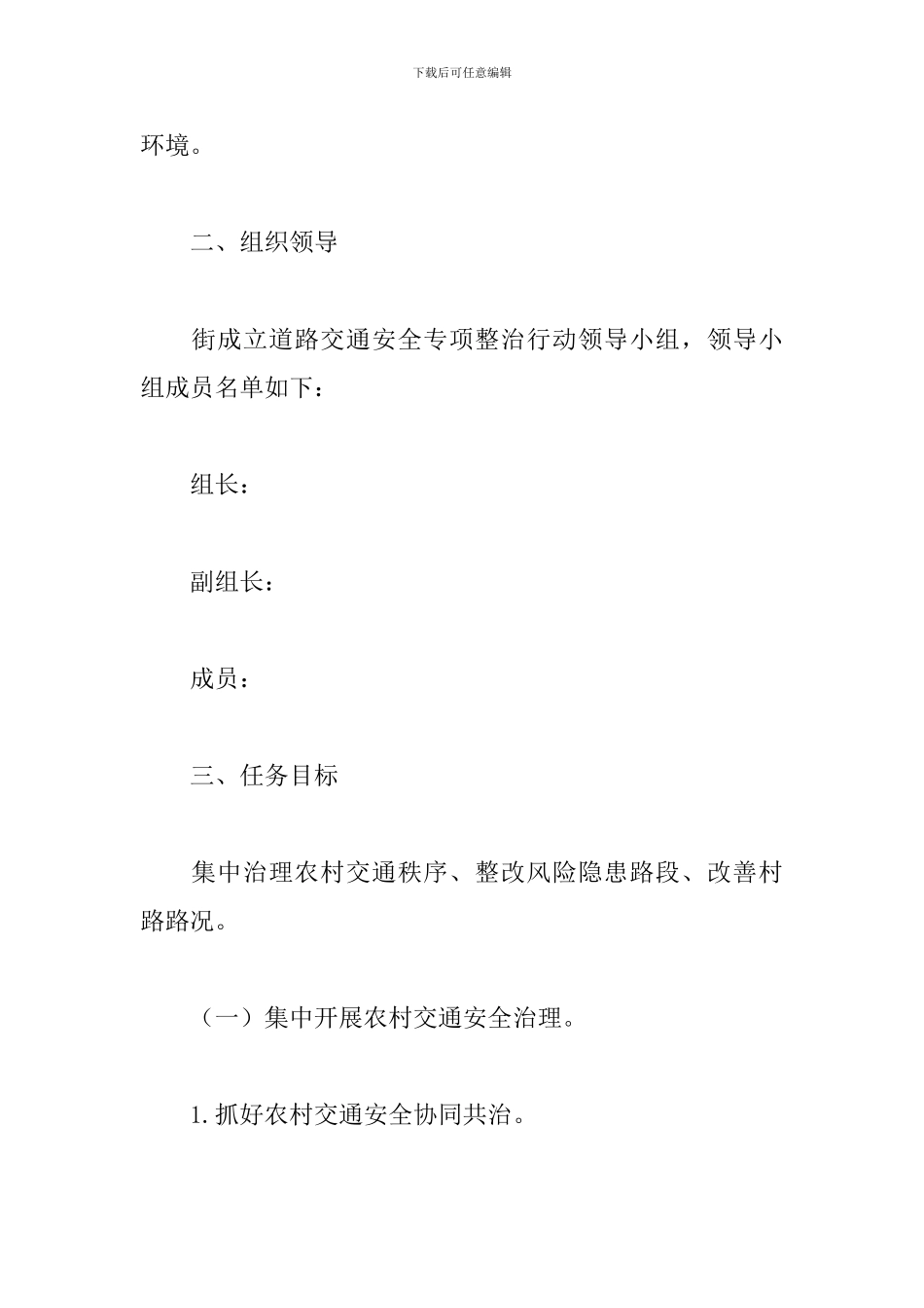 道路交通安全2024年专项整治行动方案_第2页