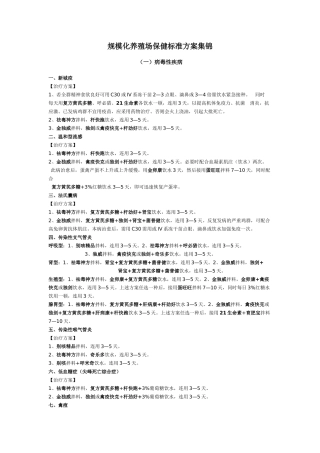 规模化养殖场保健标准方案集锦