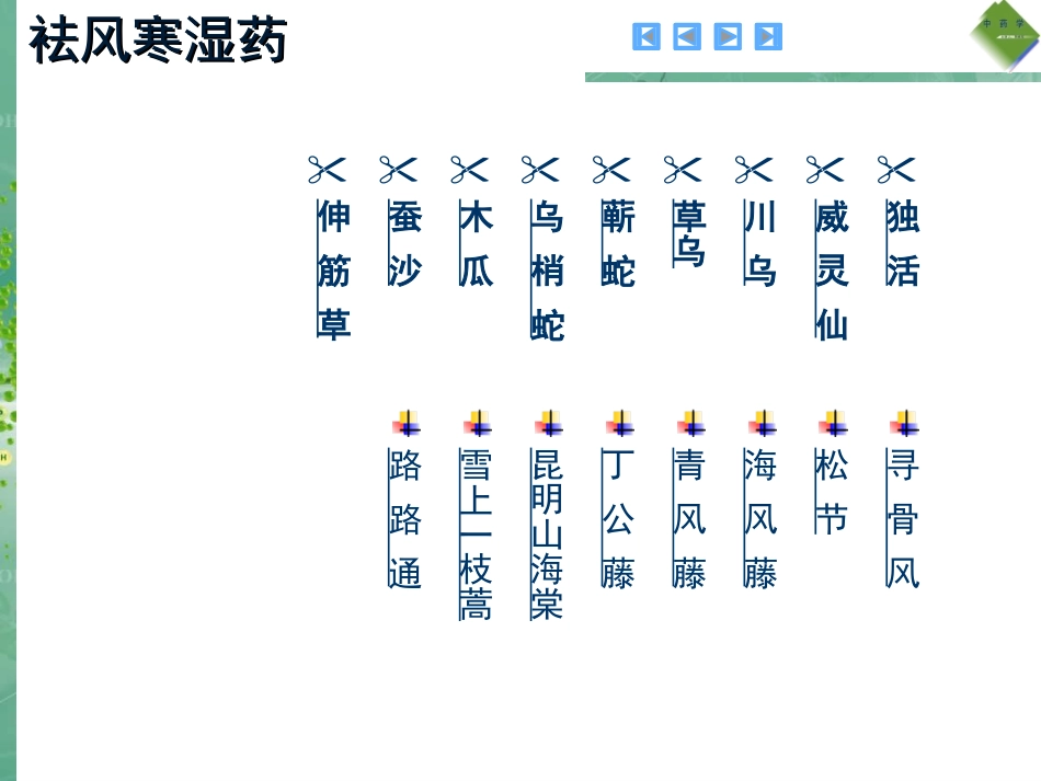 袪风寒湿药(中药图谱)_第1页