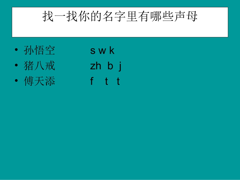 (自制)人教版一年级上册拼音复习二_第3页