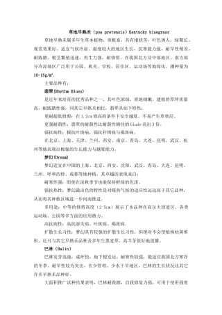 草坪草品种指南--2008