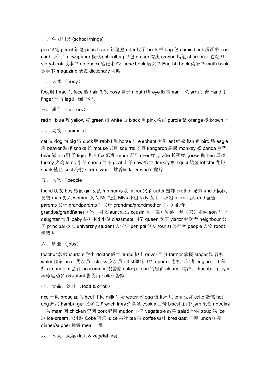 英语大全Microsoft Word 文档_第1页