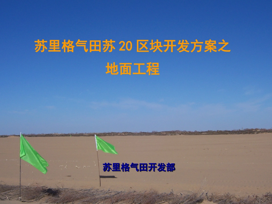 苏里格气田苏20区块开发方案之地面工程_第1页