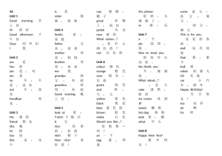 苏教版3A-6B英语单词