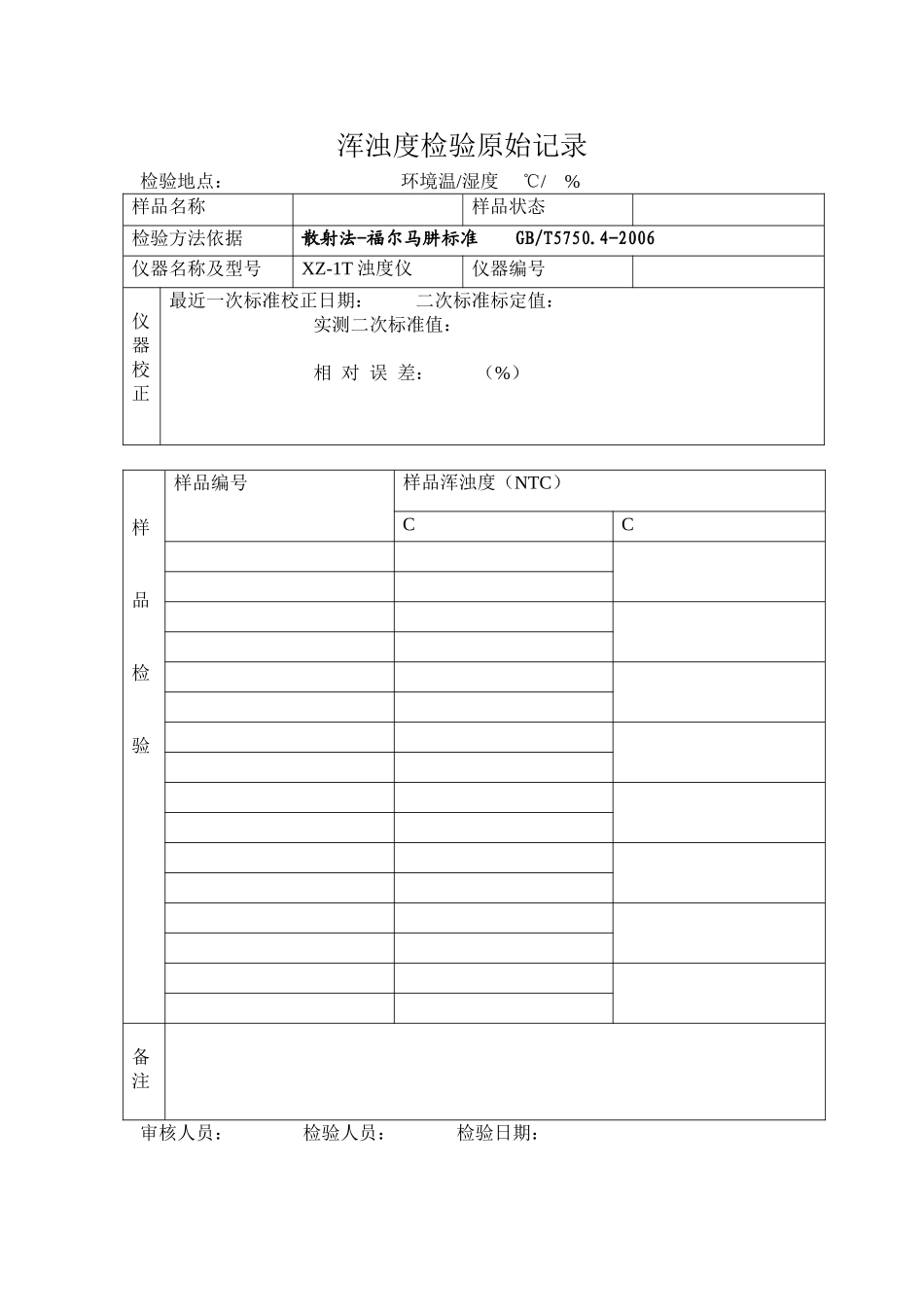 臭和味、肉眼可见物检验原始记录_第2页