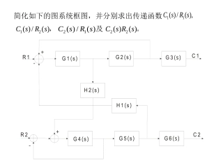 自动控制原理结构图等效变换习题