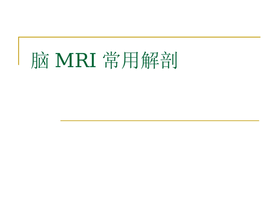 脑MRI常用解剖(局部)_第1页