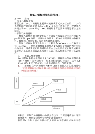 聚氯乙烯糊树脂和涂层加工