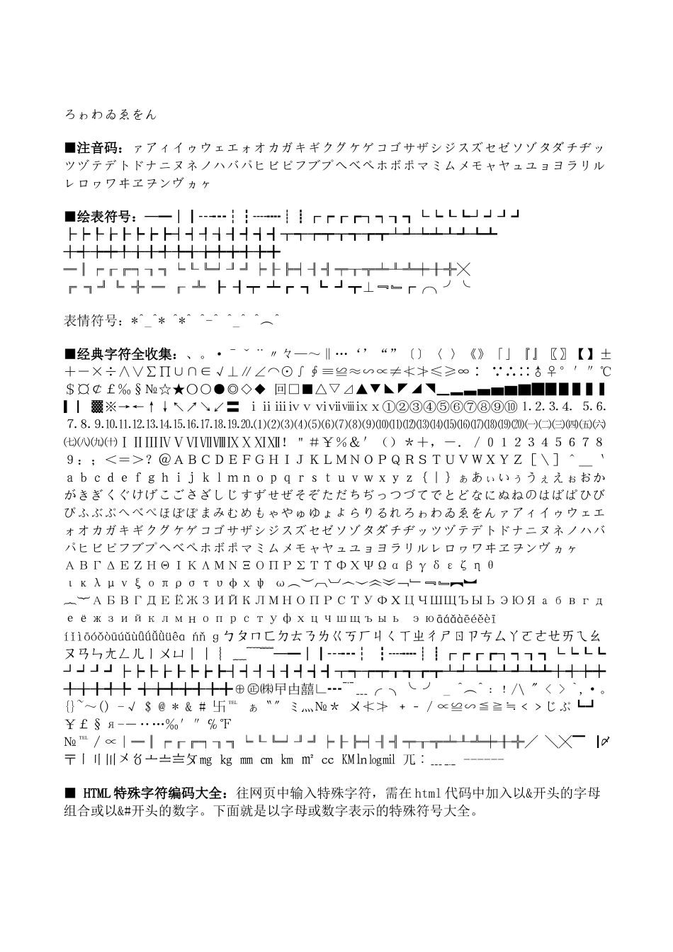 网页特殊符号大全_第2页